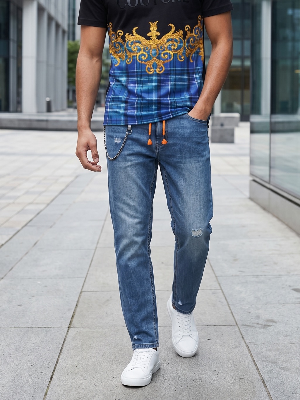Bl11 Block Eleven Men's Denim Jeans In Blue - Classic Casual Style